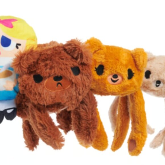 NWT, Bark Box Dog Toy GOLDILUNCH & THE THREE BEARS, L Dog, Plush 3 pc Toy, Brown - Picture 13 of 15
